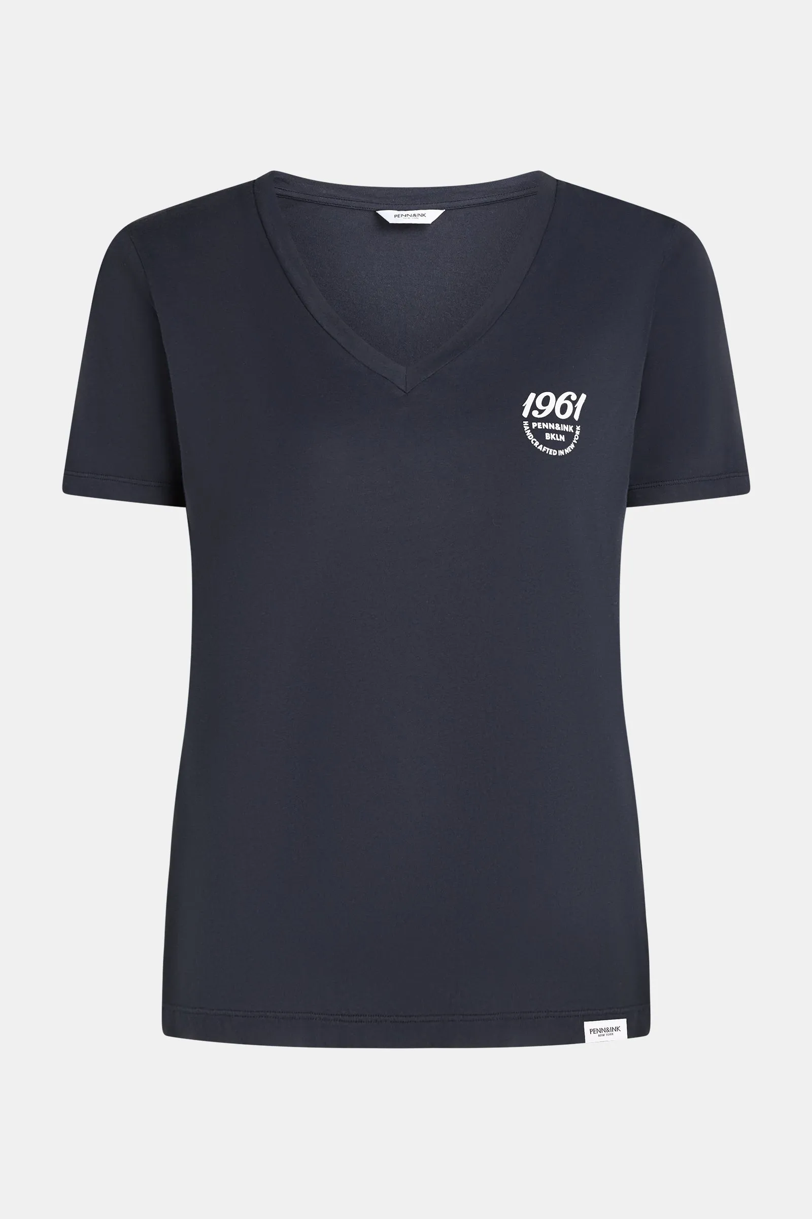 T-SHIRT PRINT (S25F1607) NAVY - WHITE