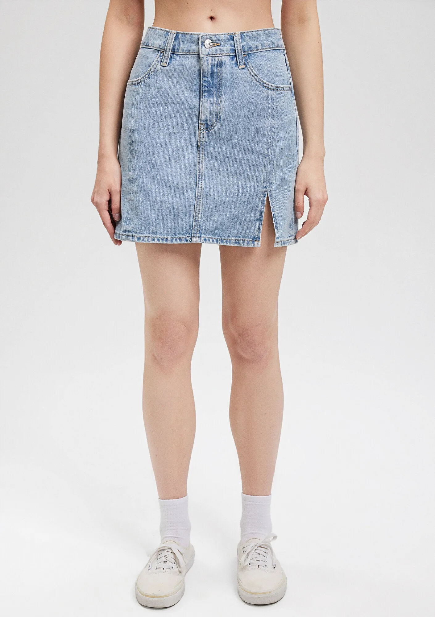 Talia Light Denim Jean Skirt