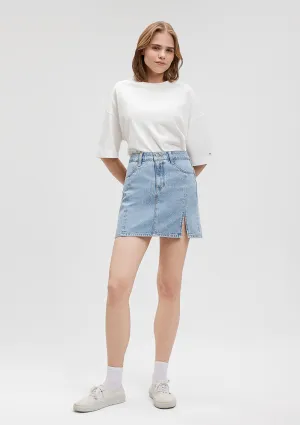 Talia Light Denim Jean Skirt