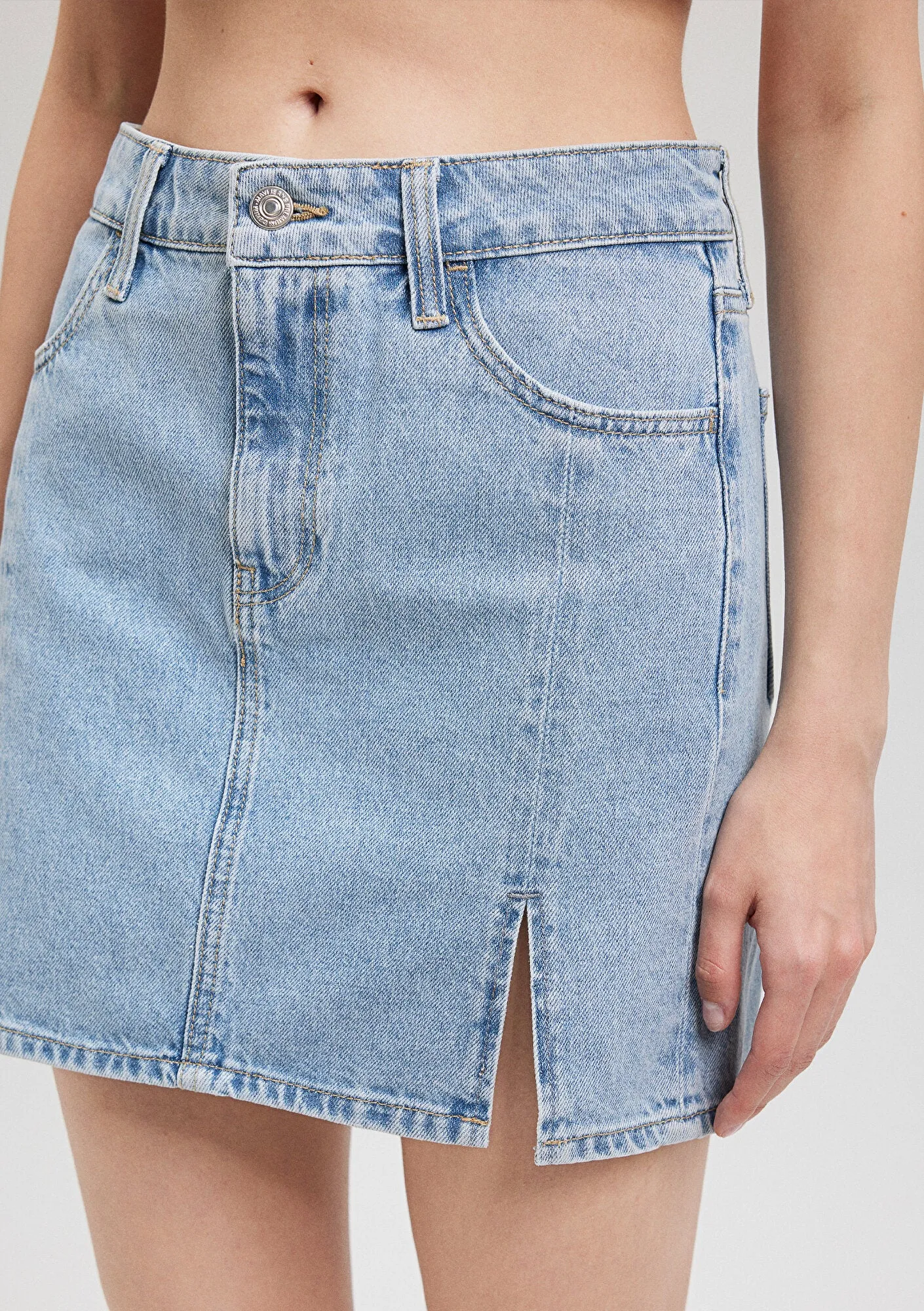Talia Light Denim Jean Skirt