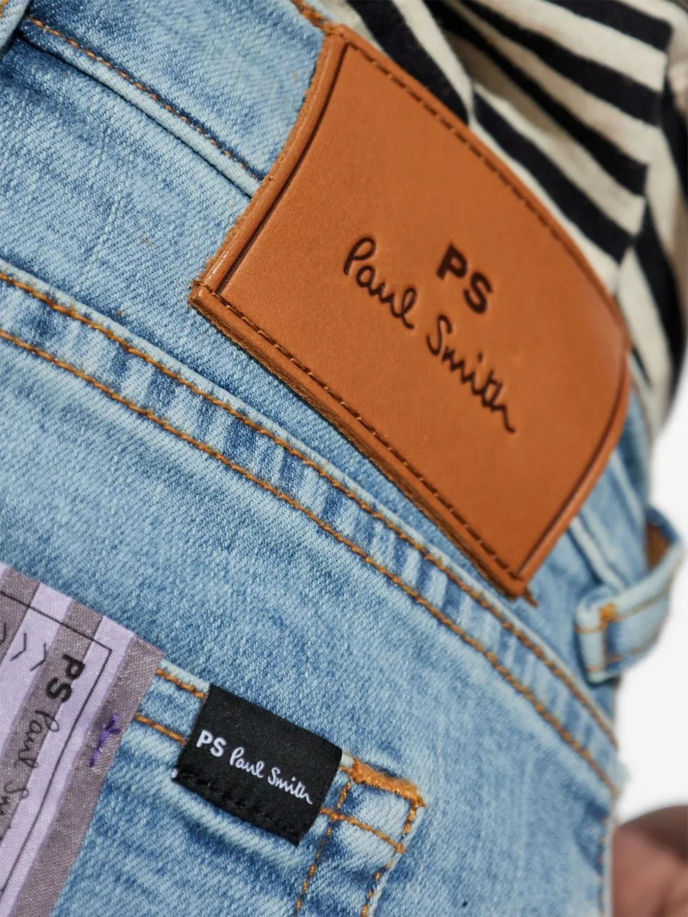 Tapered denim cotton jeans