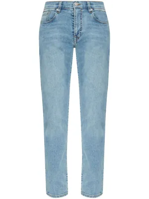 Tapered denim cotton jeans