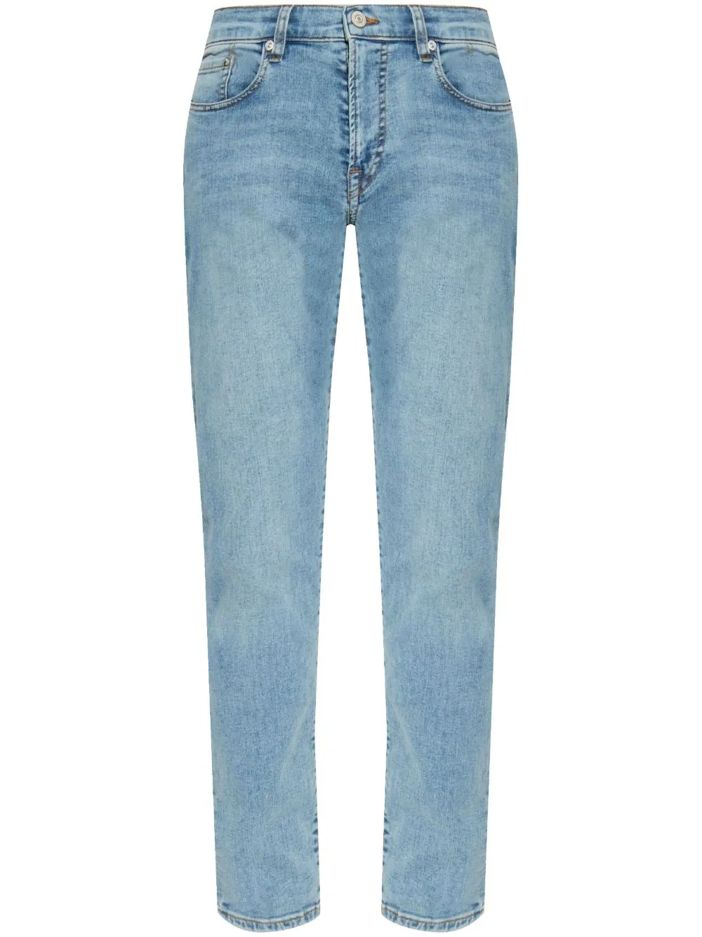 Tapered denim cotton jeans