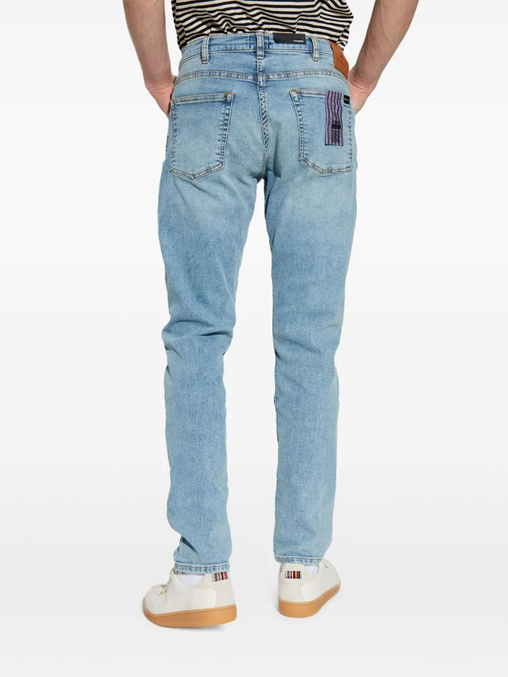 Tapered denim cotton jeans