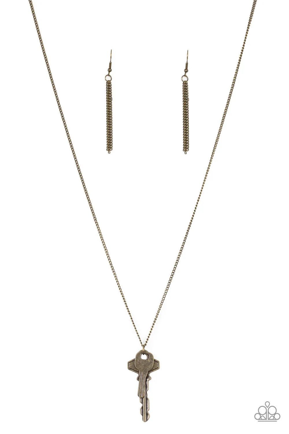 The Keynoter - Brass Necklace - Paparazzi Accessories