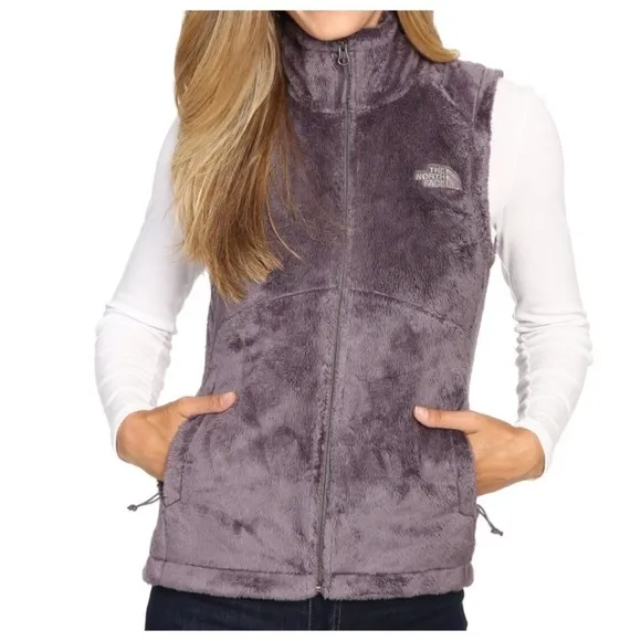 The North Face Ashen Purple Osito Furry Fuzzy Vest Size Medium