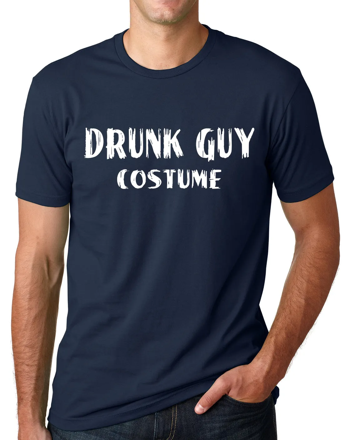 Think Out Loud Apparel Drunk Guy Costume Funny Halloween Shirt Drinking Humor Tee