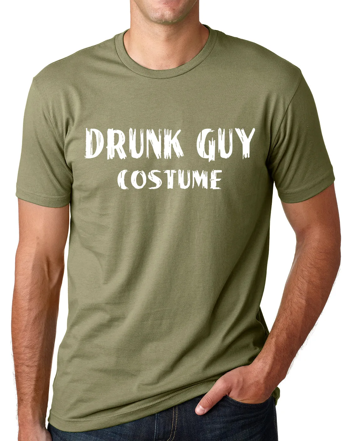 Think Out Loud Apparel Drunk Guy Costume Funny Halloween Shirt Drinking Humor Tee
