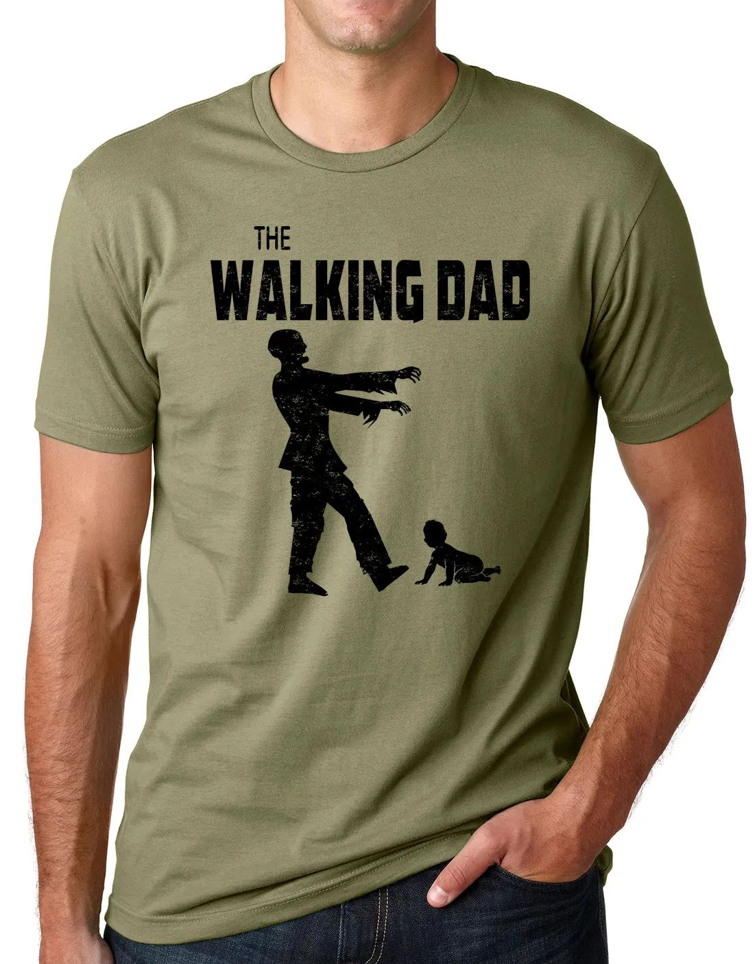 Think Out Loud Apparel The Walking Dad Funny Zombie T Shirt