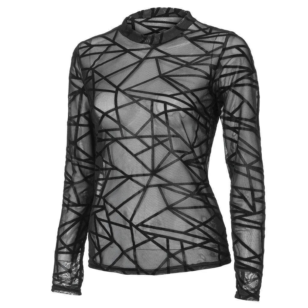 Transparent Mesh See-Through Top