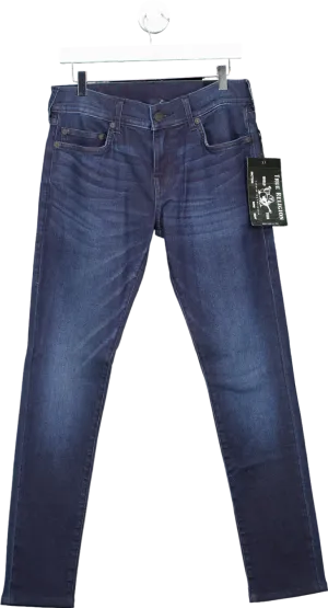 True Religion Blue Rocco No Flap Jeans UK 29W