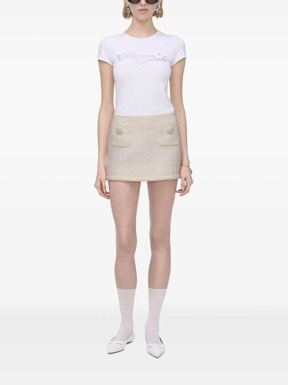 Tweed mini skirt