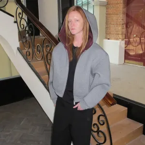 Two-Tone Hooded Jacket