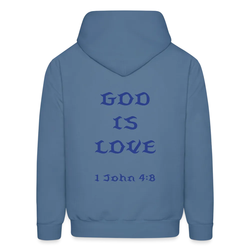 Unisex God is Love Royal Blue Letter Hoodie