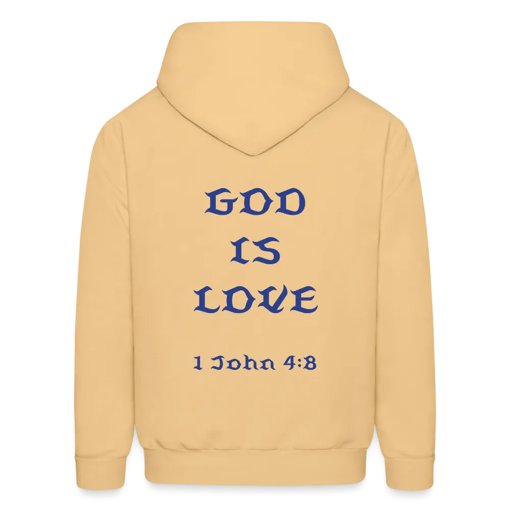Unisex God is Love Royal Blue Letter Hoodie