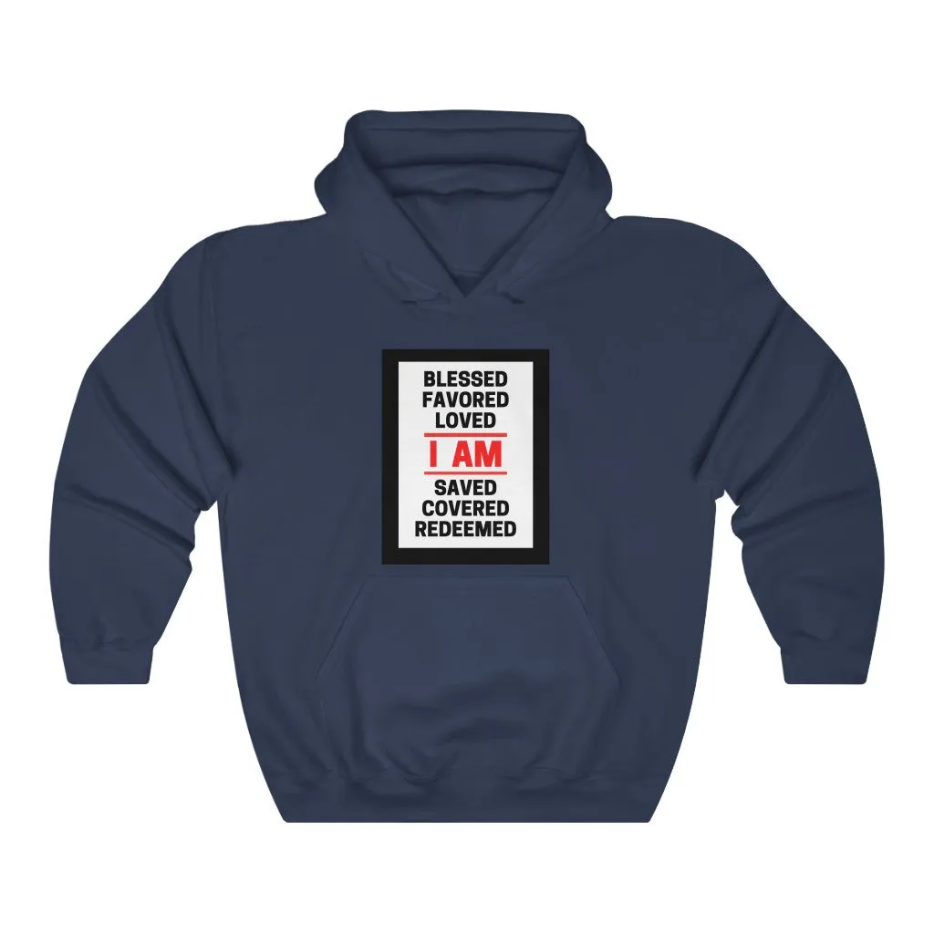 Unisex Heavy Blend™ Hooded Sweatshirt (Black Love Rocks Original - I AM)