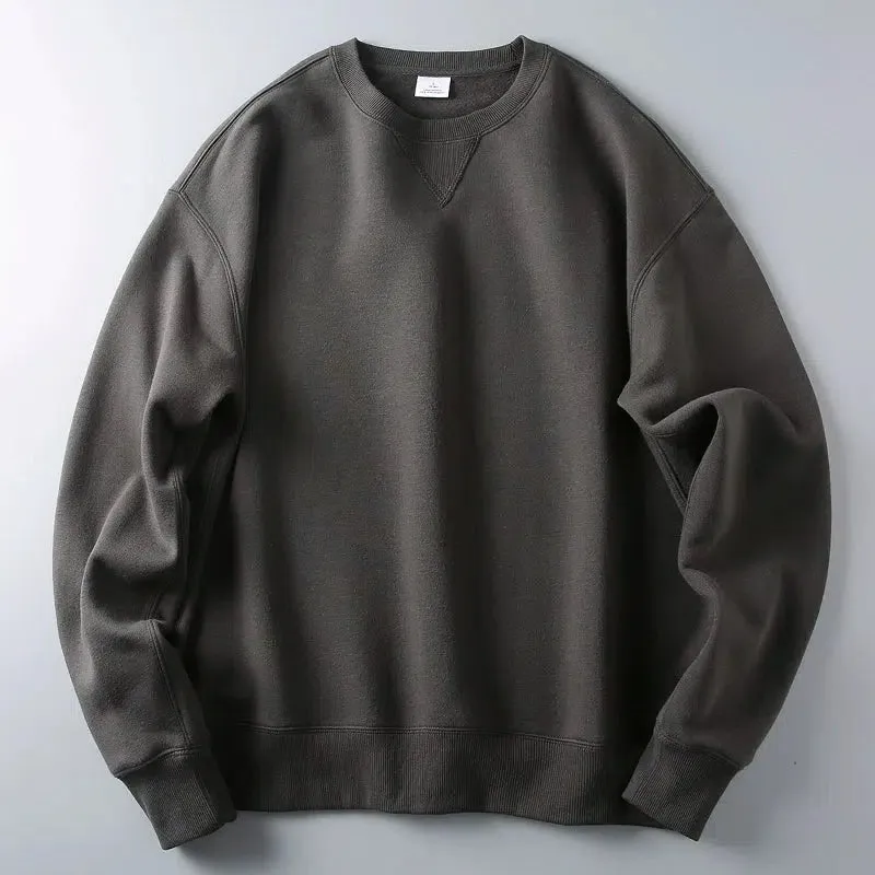Velvet Crew Neck Sweatshirt