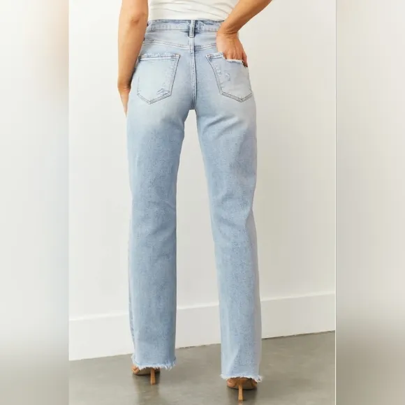 Vervet By Flying Monkey HR 90s Vintage Light Wash Wide Leg Jeans Dad Various NEW