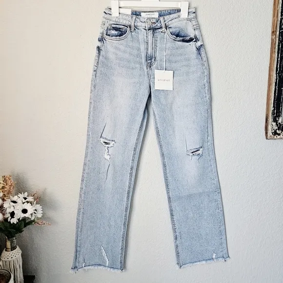 Vervet By Flying Monkey HR 90s Vintage Light Wash Wide Leg Jeans Dad Various NEW