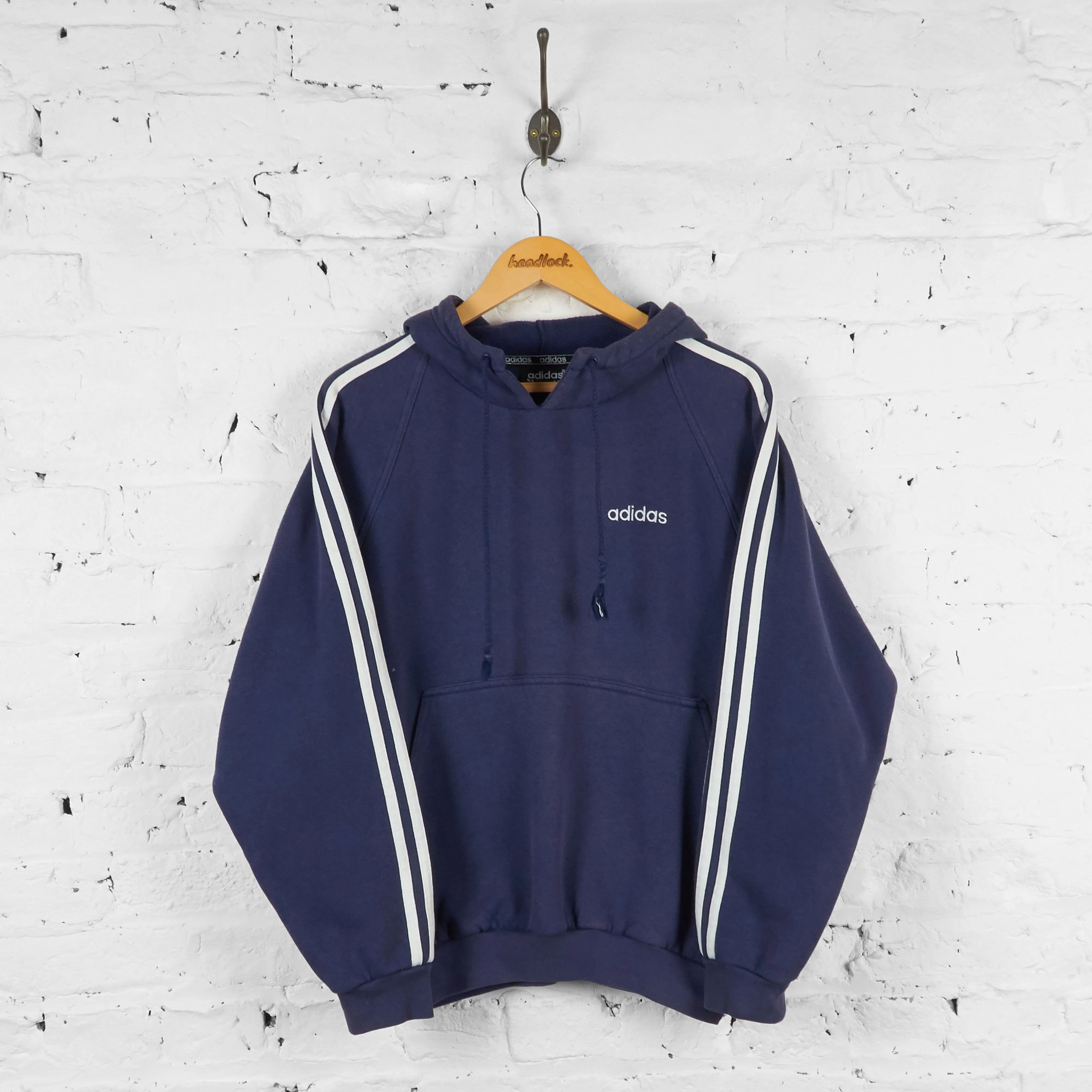 Vintage Adidas Hoodie - Navy - M