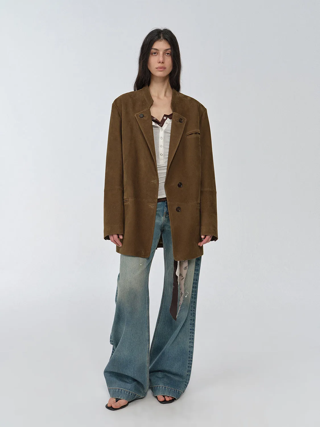 Vintage Oil Waxed Goat Leather Jacket