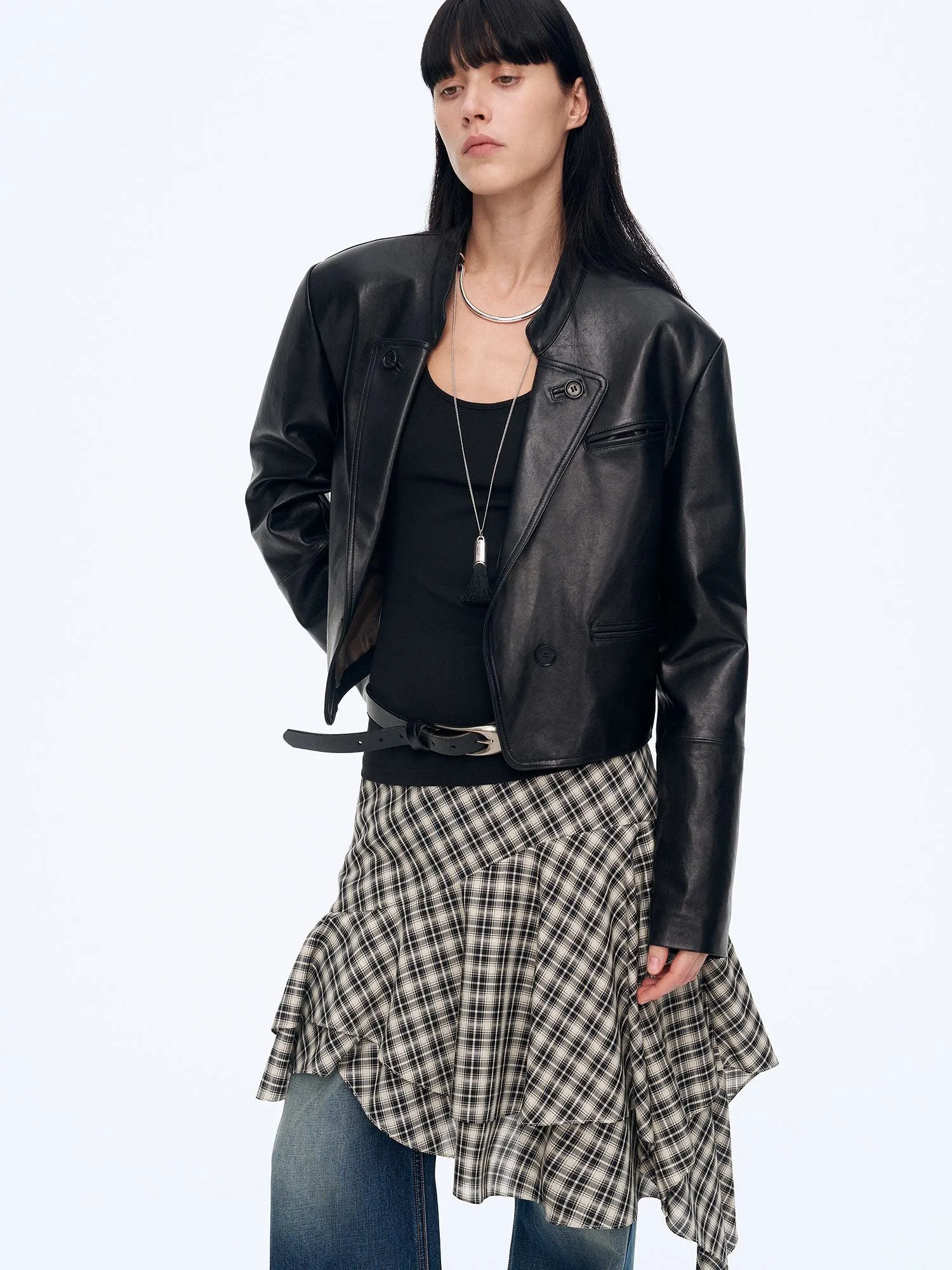 Vintage Oil Waxed Goat Leather Jacket