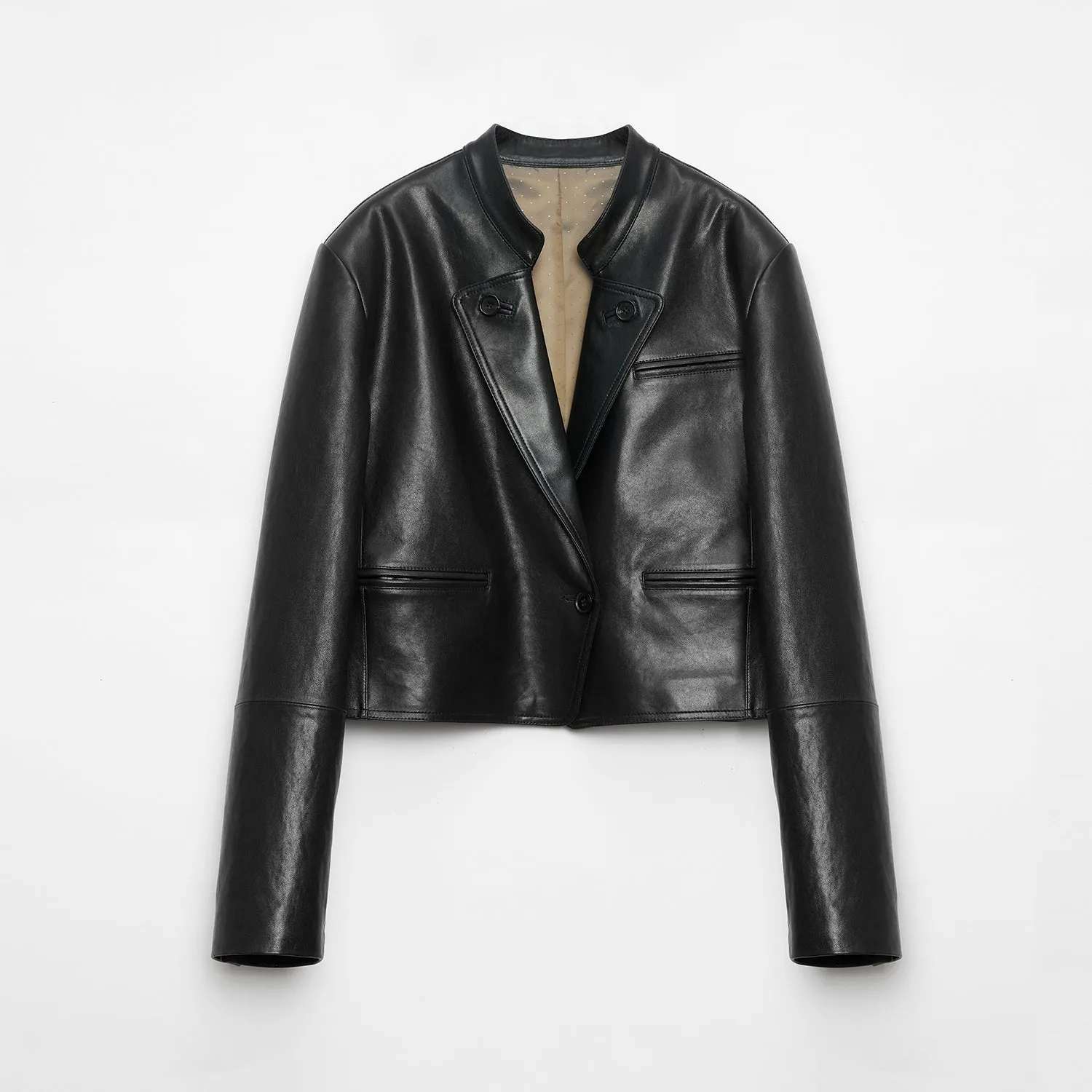 Vintage Oil Waxed Goat Leather Jacket