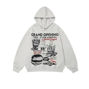 Vintage Style Graphic Print Hoodie