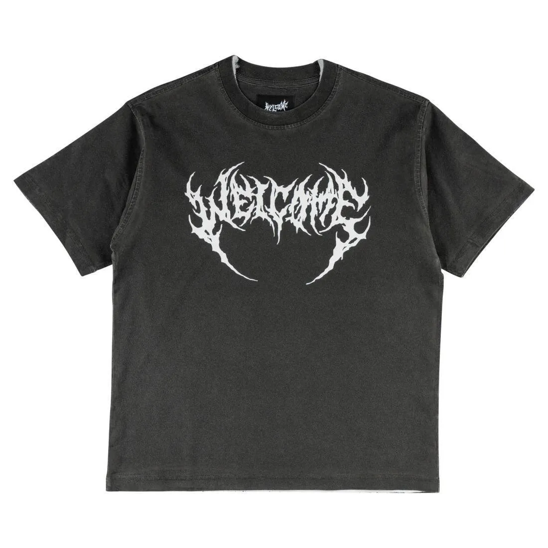 WELCOME Mask Overprint Knit Tee