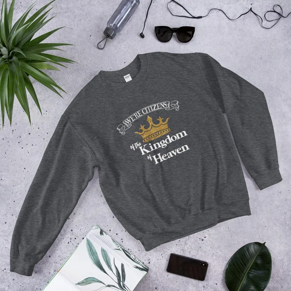 We're Citizens, Unisex Adult Heavy Blend Crewneck Sweatshirt-White Text