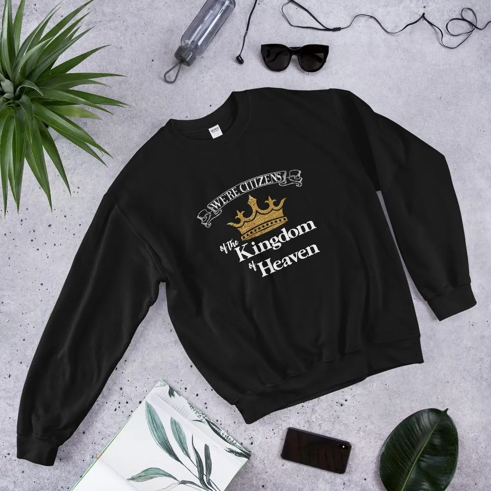 We're Citizens, Unisex Adult Heavy Blend Crewneck Sweatshirt-White Text