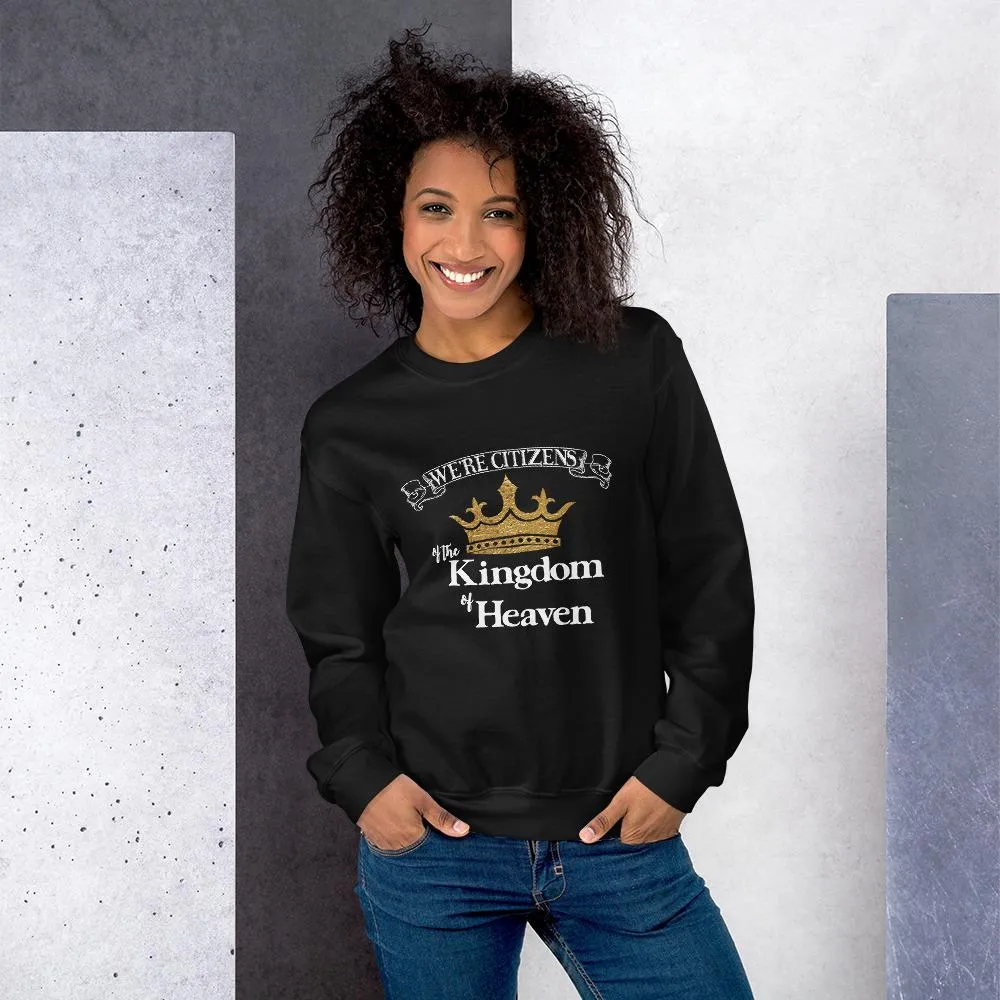 We're Citizens, Unisex Adult Heavy Blend Crewneck Sweatshirt-White Text