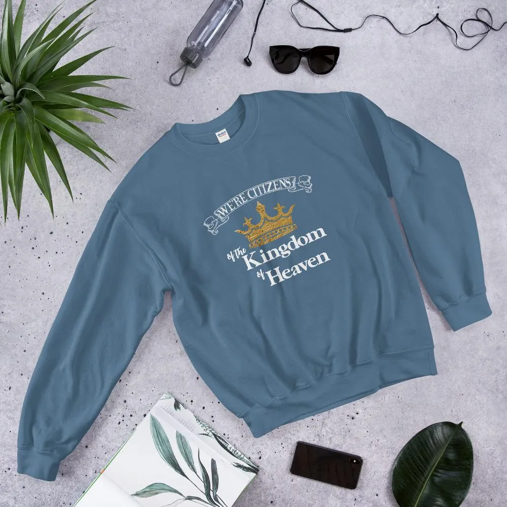 We're Citizens, Unisex Adult Heavy Blend Crewneck Sweatshirt-White Text