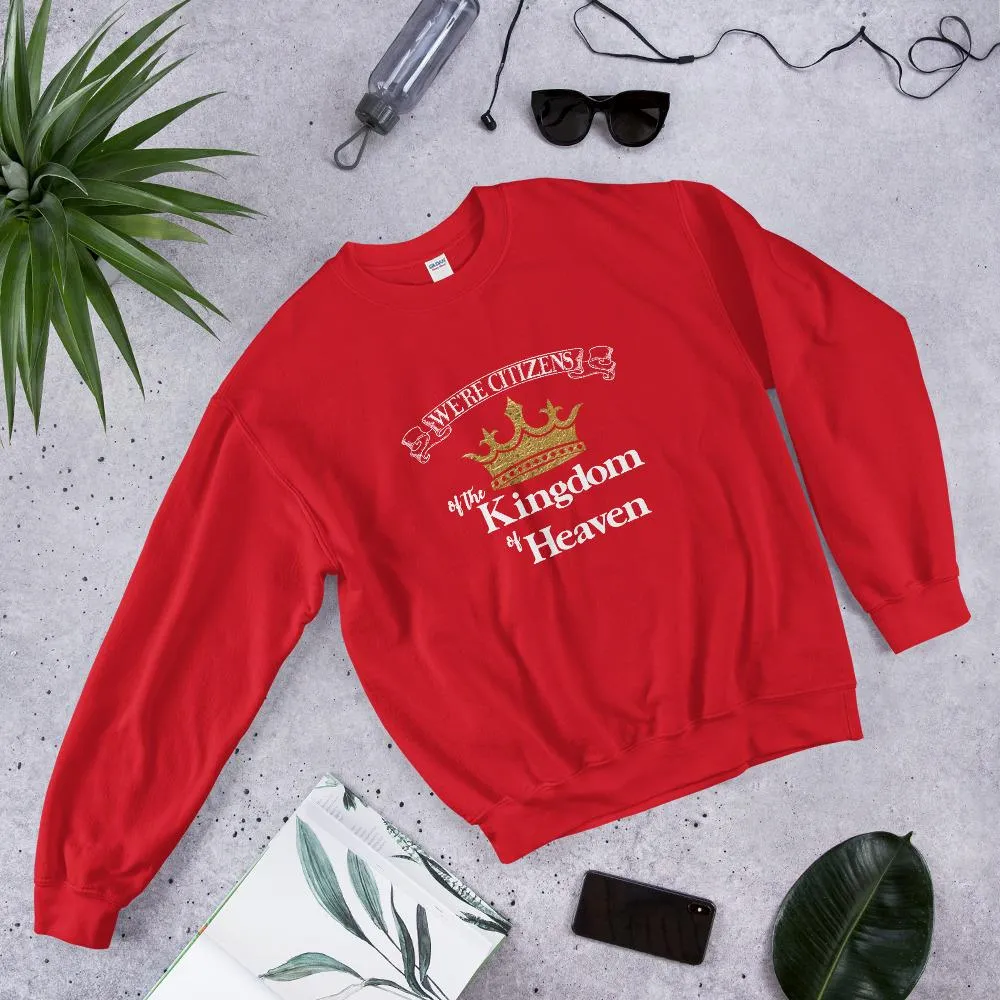 We're Citizens, Unisex Adult Heavy Blend Crewneck Sweatshirt-White Text