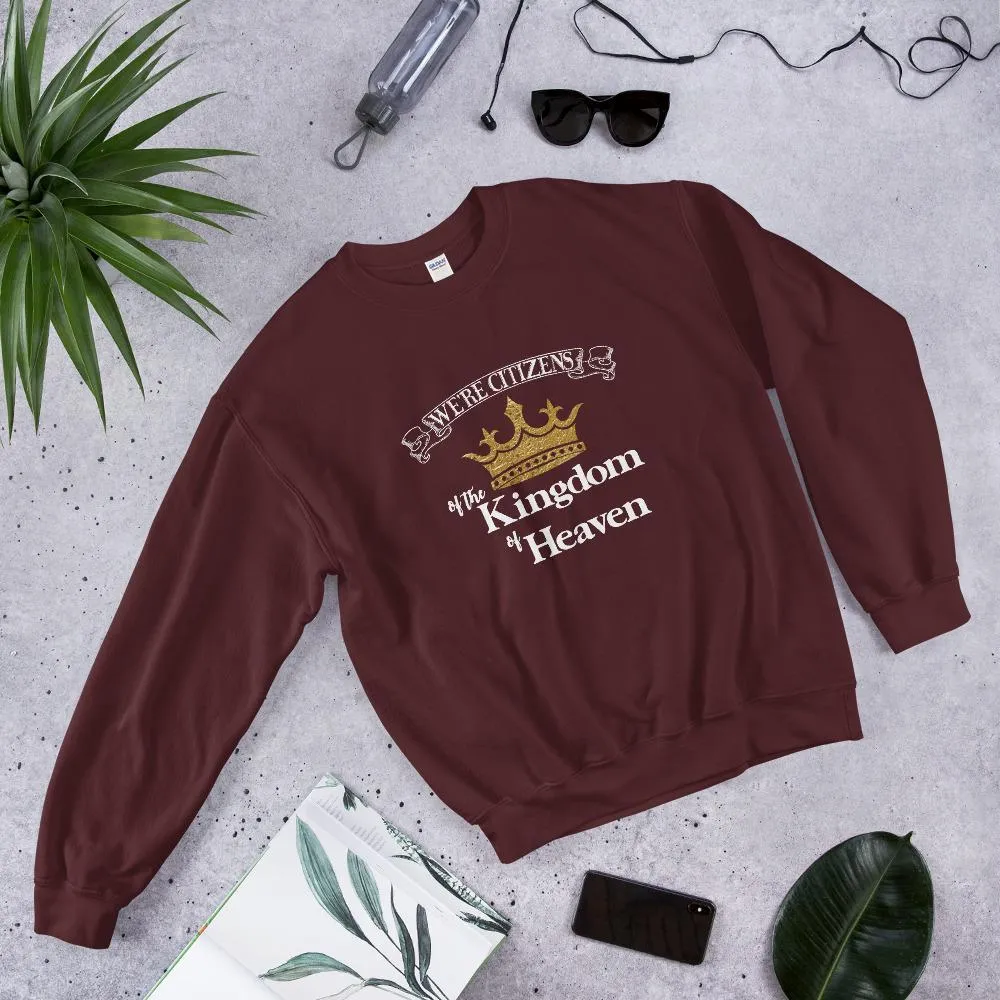 We're Citizens, Unisex Adult Heavy Blend Crewneck Sweatshirt-White Text