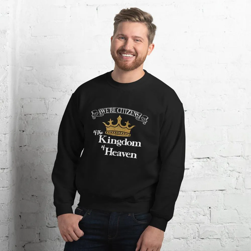 We're Citizens, Unisex Adult Heavy Blend Crewneck Sweatshirt-White Text