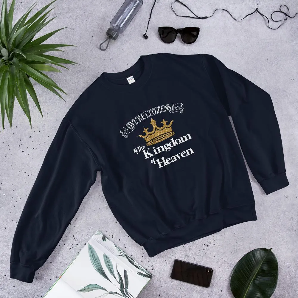 We're Citizens, Unisex Adult Heavy Blend Crewneck Sweatshirt-White Text