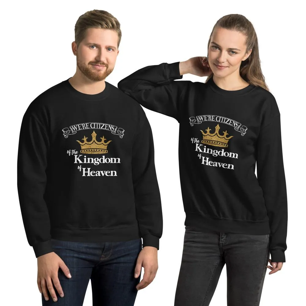 We're Citizens, Unisex Adult Heavy Blend Crewneck Sweatshirt-White Text