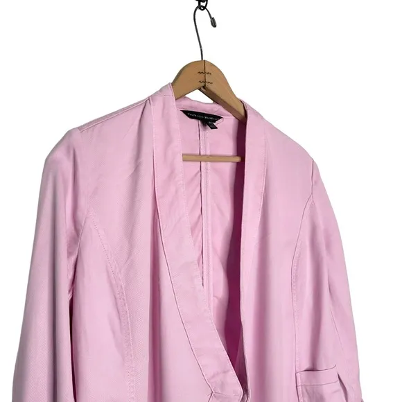WHBM | Pink Drape-Front Roll-Sleeve Jacket Size Small