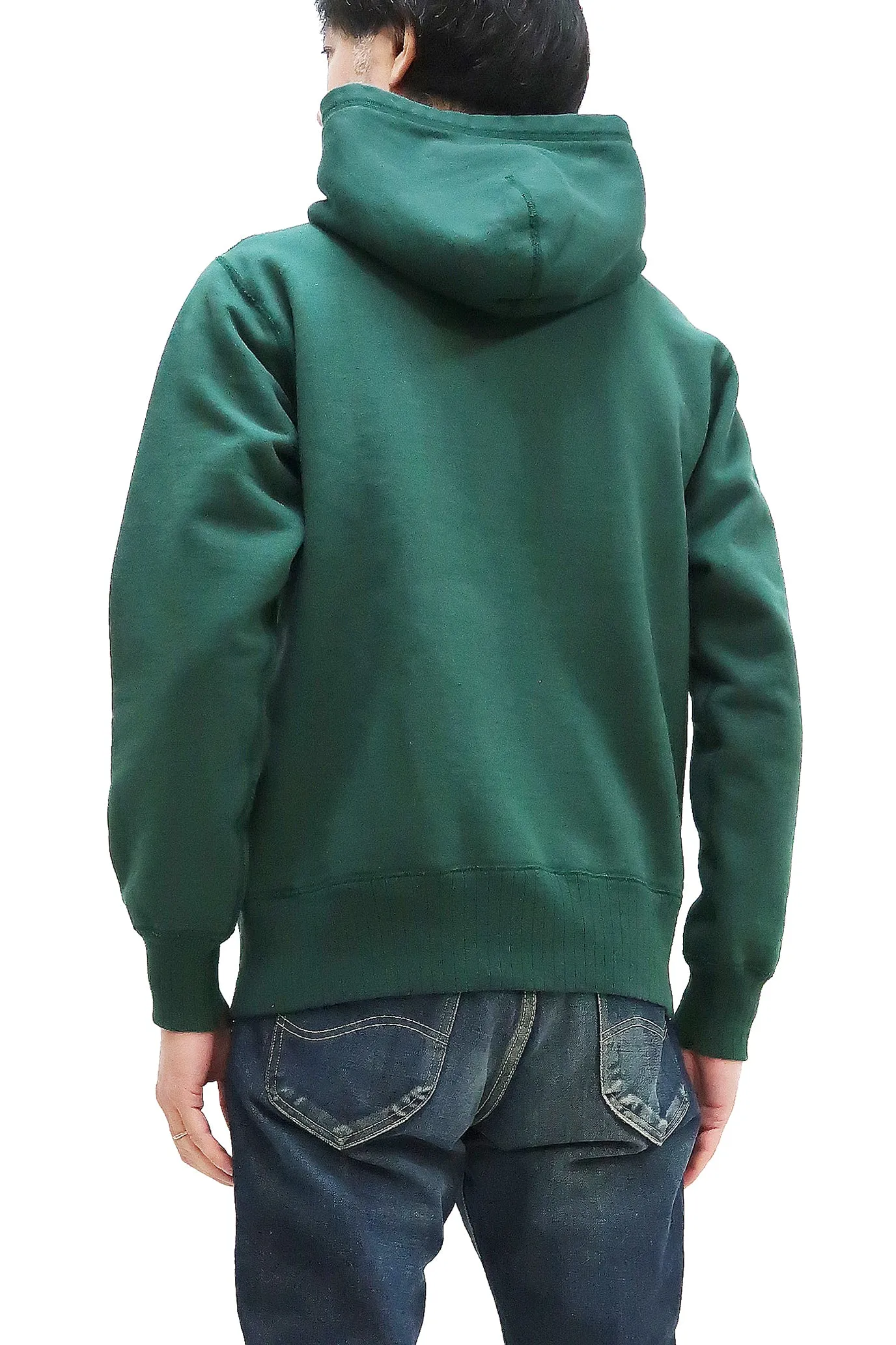 Whitesville Plain Pullover Hoodie Men's Solid Color Hooded Sweatshirt WV67729 Green