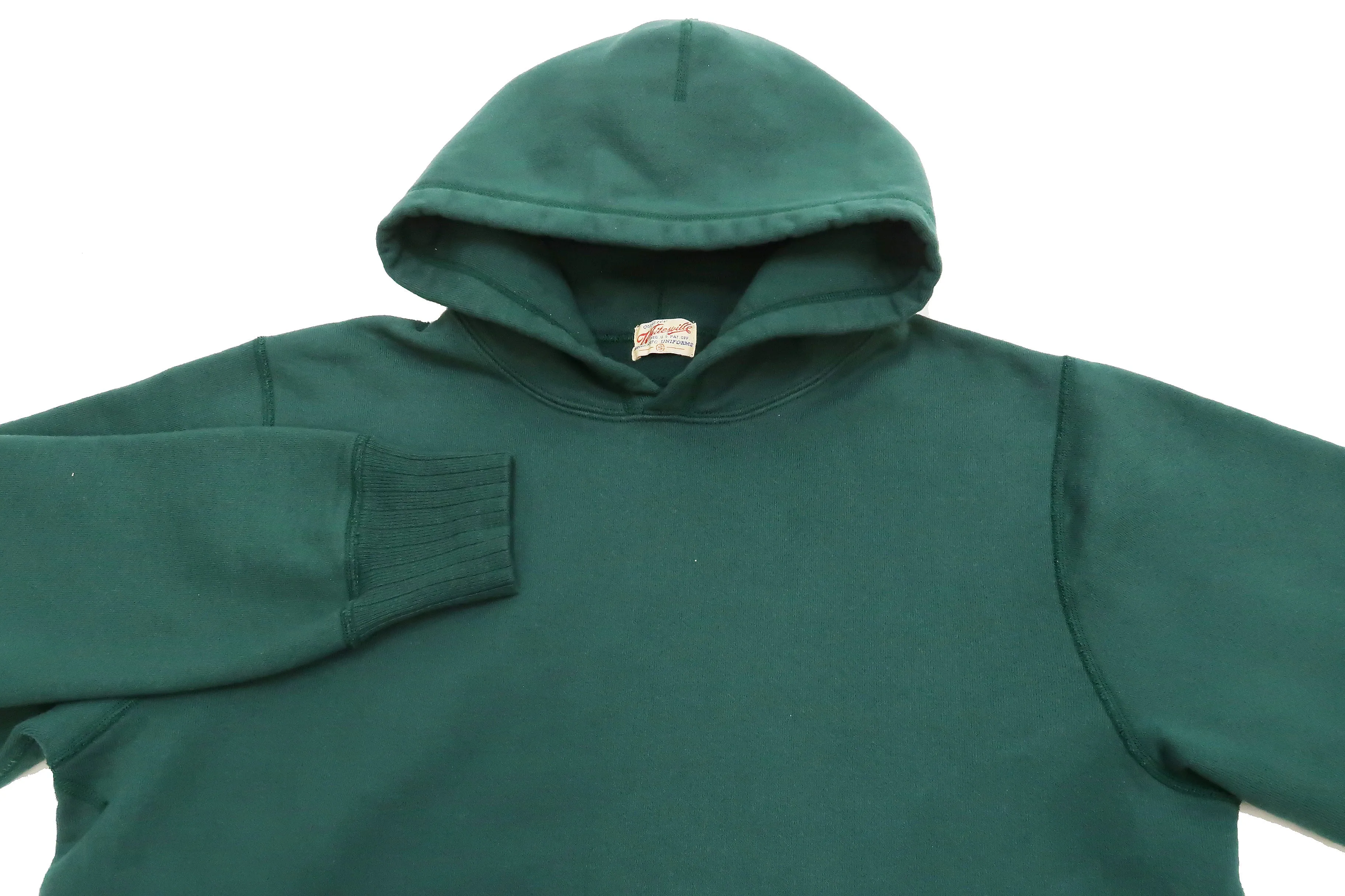 Whitesville Plain Pullover Hoodie Men's Solid Color Hooded Sweatshirt WV67729 Green