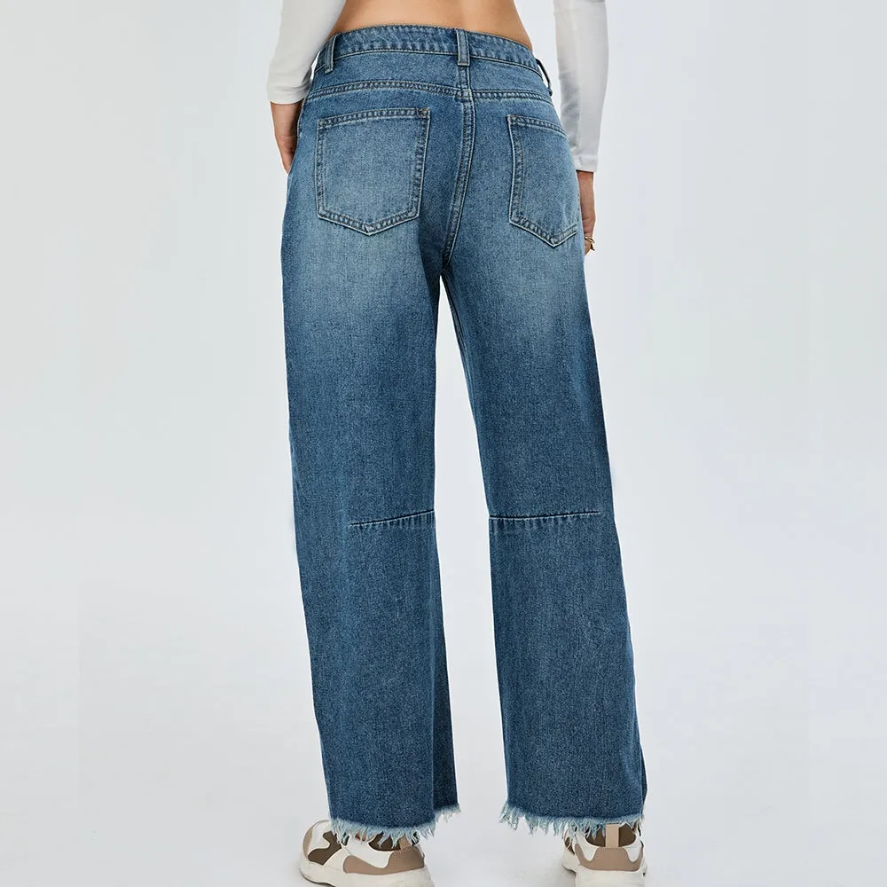 Women This Girl Runs To Jesus Horse Graphic Straight Leg Jean