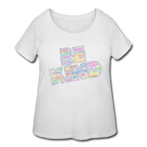 Women's Curvy T-Shirt - Be Kind WordCloud