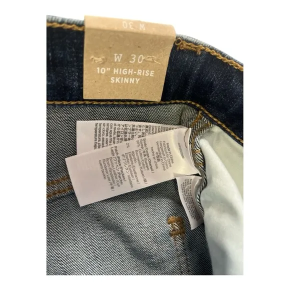 Womens Madewell 10” High Rise Skinny Jeans NWT Size 30