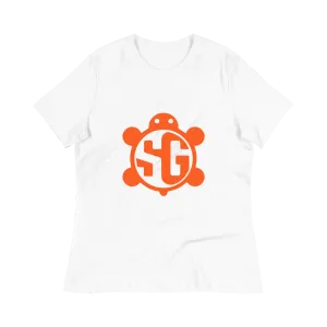 Women’s SlowGrind™️ Racerback Tank (White/Orange)