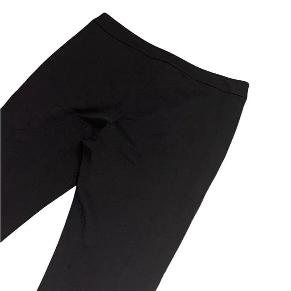 WOMEN’S SPANX  Black Cropped HIGH RISE Flare raw hem pull on Jeans sz large