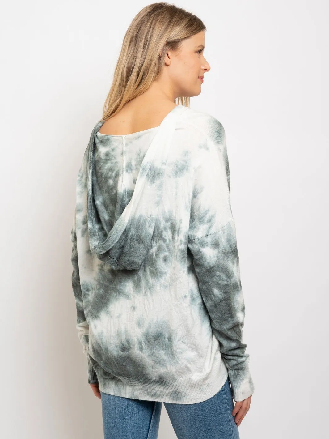 WOMEN'S TIE DYE HOODIE SWEATER