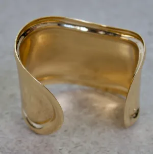  Wonder Women Cuff Bracelet Bone- Yellow Gold / Gladiator NON TARNISH