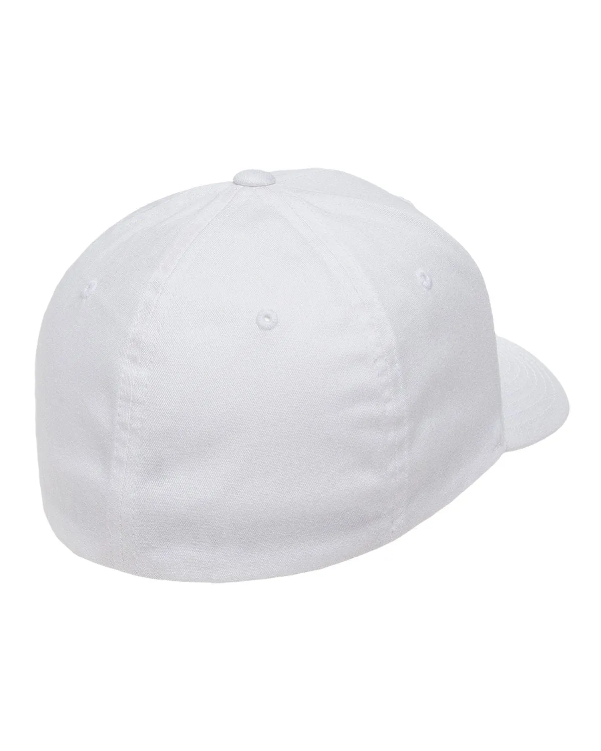 Yupoong 6-Panel Structured Mid-Profile Cap | White