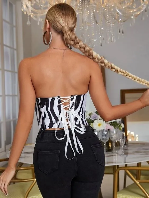 Zebra Strip Corset